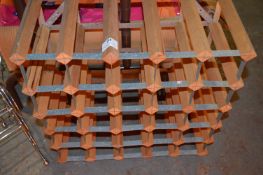 One Wooden and Two Chrome Wine Racks