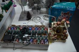 Christmas Decorations Including Lights and a Chris