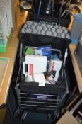 Four Wheel Shopping Trolley and Contents Including