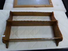 Wall Mounted Beech Shelf Unit