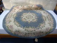 Circular Floral Patterned Grey Ground Rug 152cm