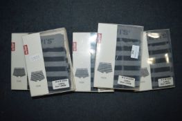 Five Pairs of Levi Mens Boxer Shorts Size:Large