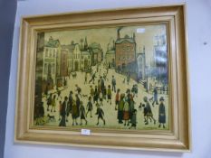 L.S. Lowry Print - Street Scene
