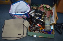 Box Containing Tiffany Style Table Lamp, Magnifyin