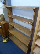 Pine Five Height Graduating Shelf Unit