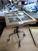 Wrought Metal Tiled Top Side Table