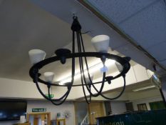 Wrought Iron Effect Five Spot Ceiling Light Fitting