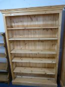 Pine Six Height Bookshelf