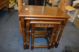 Oak Nest of Three Tables