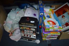 Toys Including Electronic Banjos, Slot Machine, Ka