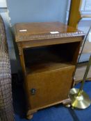 Maple & Walnut Veneered Bedside Cabinet