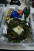 Christmas Decorations Including Baubles, Gift Bags