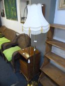 Decorative Brass Standard Lamp with Shade