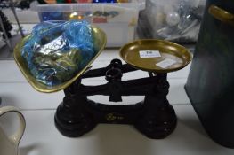 Pair of Librasco Cast Iron Scales with Brass Weigh