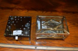 Two Glass Jewellery Boxes