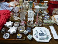 Pottery and Glassware Including Victorian Plate, J