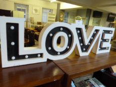 Illuminated Wall Sign - Love