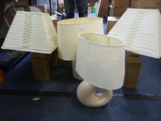 Box Containing Assorted Pottery Table Lamps with S