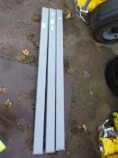 *Three Grey Coated Metal Fence Posts 3²