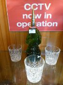 Unicorn Bubble Bath Bottle and Three Glasses