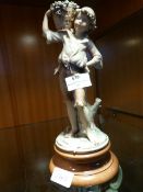 Italian Style Figurine - Boy with Grapes Basket