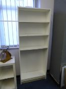 White Laminate Six Height Shelf Unit