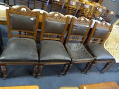 Set of Four Victorian Mahogany Dining Chairs with