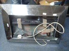 Polished Steel Wall Mounted Electric Fire