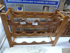 Pine Twelve Bottle Wine Rack