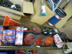 *Basket of Vehicle Accessories Including Lights, R