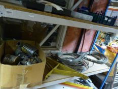 *Shelf Containing Assorted Wire Rope, Oilers, Flux