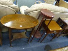 Edwardian Inlaid Mahogany Occasional Table, Plant