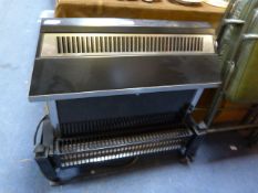 Black Metal & CHrome Electric Fire