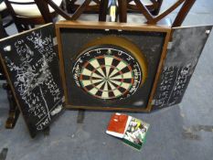 Dartboard in Wall Mounted Cabinet