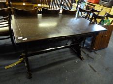 Dark Oak Refectory Dining Table