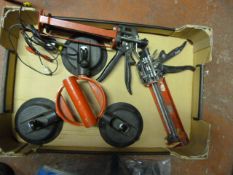 *Box Containing Mastic Guns and Three Head Suction