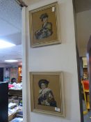 Pair of Framed Woolwork Pictures