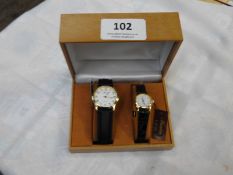 Two Pairs of Ladies & Gents Matching Wristwatches