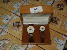 Two Pairs of Ladies & Gents Matching Wristwatches