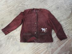 Box of 10 Suede Alpine Style Jackets (Burgundy)