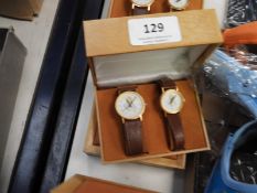 Two Pairs of Ladies & Gents Matching Wristwatches