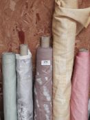 Five Rolls of Curtain Fabric Remnants (As Per Photograph)