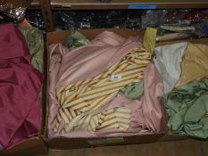 Box Containing Various Curtain and Fabric Samples