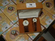 Two Pairs of Ladies & Gents Matching Wristwatches