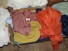 Box Containing Various Curtain and Fabric Samples