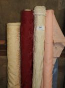 Five Rolls of Curtain Fabric Remnants (As Per Photograph)