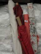 Five Rolls of Curtain Fabric Remnants (As Per Photograph)