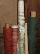 Five Rolls of Curtain Fabric Remnants (As Per Photograph)