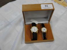 Two Pairs of Ladies & Gents Matching Wristwatches