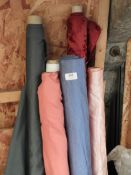 Five Rolls of Curtain Fabric Remnants (As Per Photograph)